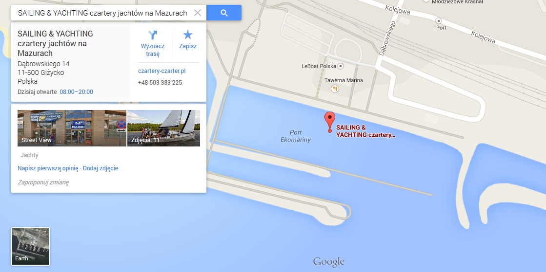 Sailing&Yachting na mapach google